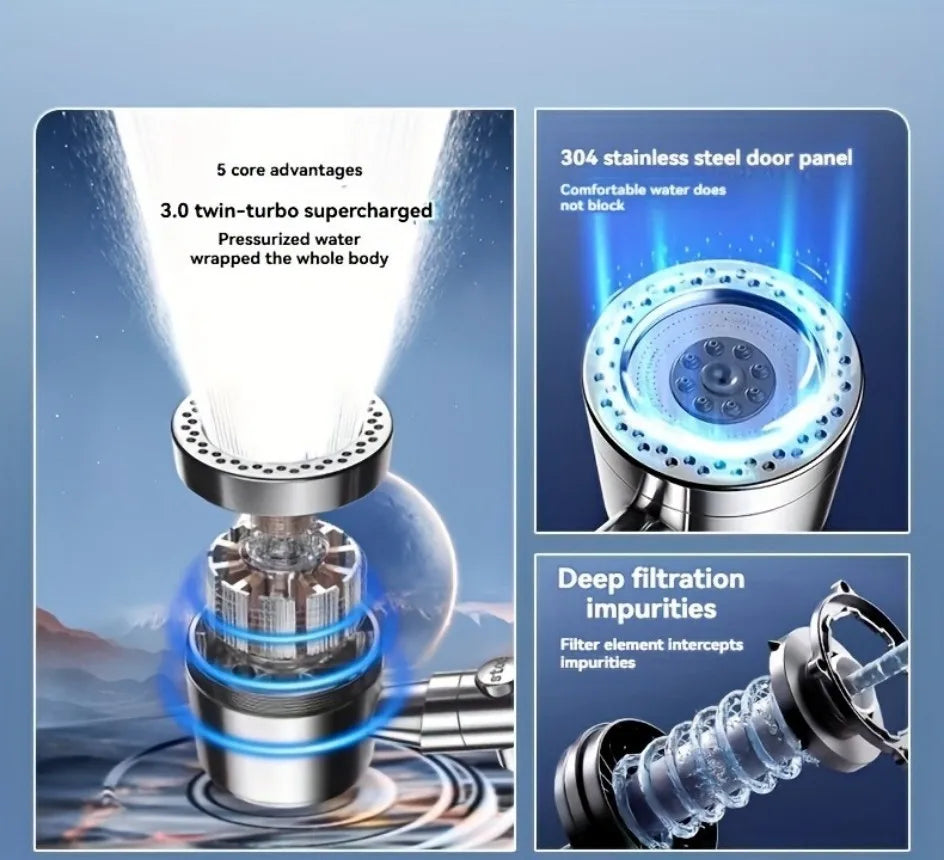 Pure Pulse™ High-Pressure Filtered Shower Head